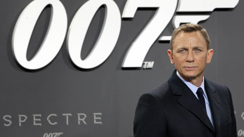 FILE - In this Oct. 28, 2015, file photo, actor Daniel Craig poses for the media as he arrives for the German premiere of the James Bond movie 'Spectre' in Berlin, Germany. (AP Photo/Michael Sohn, File)