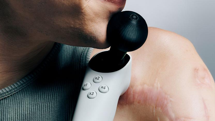 A controller being used for chin control.