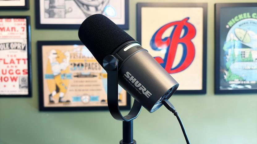 Shure's MV7i microphone packs in a two-channel audio interface so you can ditch the mixer.