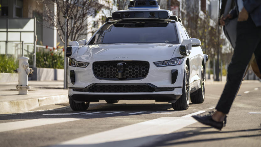 One of Waymo's Ipace 3 autonomous vehicles