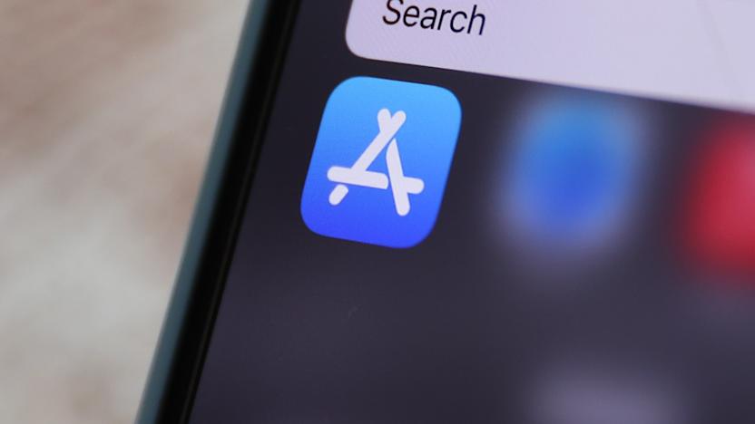 App Store icon is seen displayed on a phone screen in this illustration photo taken in Poland on August 8, 2024. (Photo by Jakub Porzycki/NurPhoto via Getty Images)