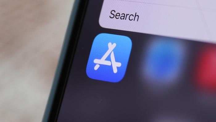 App Store icon is seen displayed on a phone screen in this illustration photo taken in Poland on August 8, 2024. (Photo by Jakub Porzycki/NurPhoto via Getty Images)