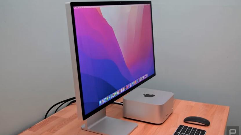 A monitor and goodies.