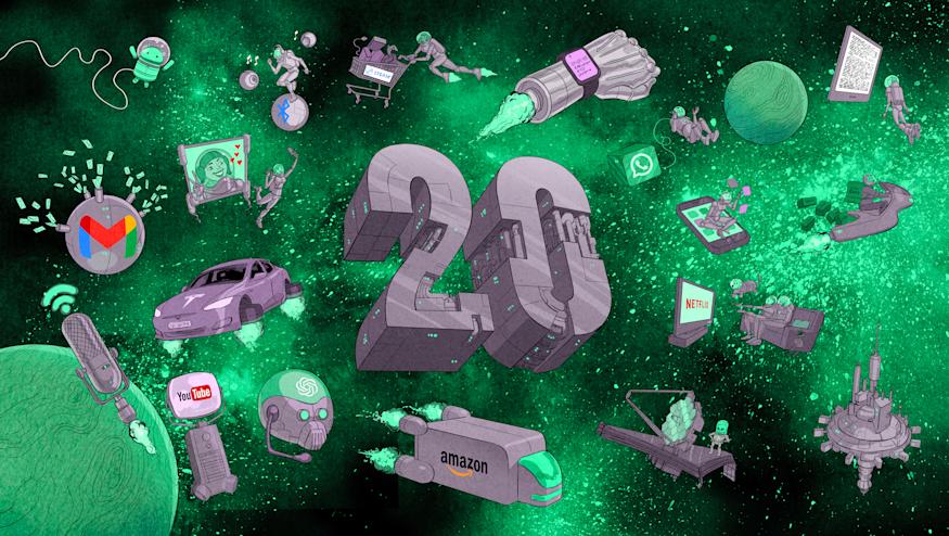 Engadget 20th anniversary illustration