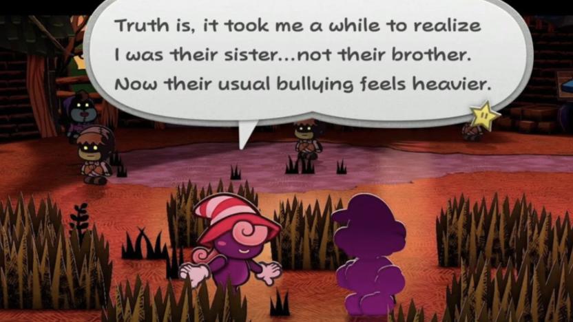 Screenshot of Vivian in the Paper Mario: The Thousand Year Door remake. 