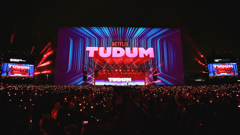 The crowd and stage at a Netflix Tudum event