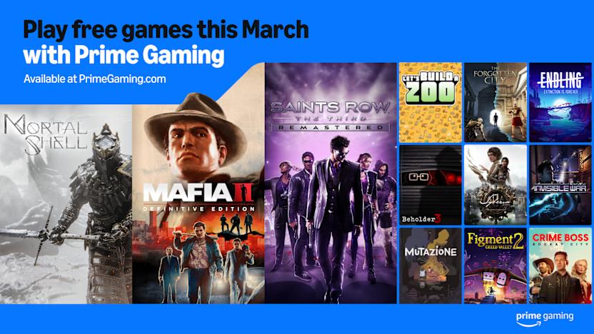 Amazon Prime Gaming free games for March