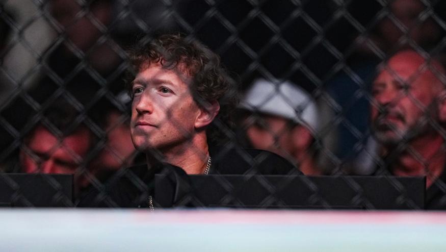 LAS VEGAS, NEVADA - MARCH 08: Mark Zuckerberg attends the UFC 313 event at T-Mobile Arena on March 08, 2025 in Las Vegas, Nevada. (Photo by Cooper Neill/Zuffa LLC)