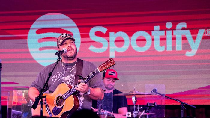 Mitchell Tenpenny performs during the 2023 CMA Fest on Sunday, June 11, 2023, at the Spotify House in Nashville, Tenn. (Photo by Amy Harris/Invision/AP)