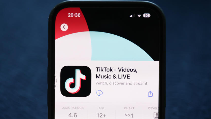 TikTok on App Store displayed on a phone screen is seen in this illustration photo taken in Poland on June 5, 2024. (Photo by Jakub Porzycki/NurPhoto via Getty Images)
