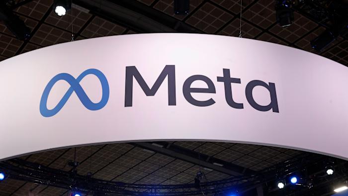 PARIS, FRANCE - MAY 24: Meta logo is displayed during the Viva Technology show at Parc des Expositions Porte de Versailles on May 24, 2024 in Paris, France. Viva Technology, the biggest tech show in Europe but also in a unique digital format, for 4 days of reconnection and relaunch thanks to innovation. The event brings together startups, CEOs, investors, tech leaders and all of the digital transformation players who are shaping the future of the Internet. The annual technology conference, also known as VivaTech, was founded in 2016 by Publicis Groupe and Groupe Les Echos and is dedicated to promoting innovation and startups. (Photo by Chesnot/Getty Images)