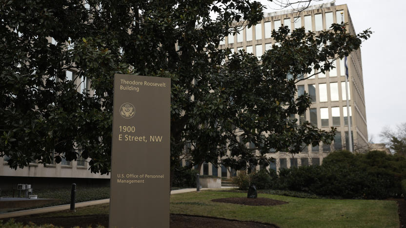 WASHINGTON, DC - FEBRUARY 03: The Theodore Roosevelt Federal Building headquarters of the U.S. Office of Personnel Management is seen on February 03, 2025 in Washington, DC. Elon Musk, tech billionaire and head of the Department of Government Efficiency (DOGE), and his aids have been given access to federal employee personal data and have allegedly locked out career civil servants from the OPM computer systems. (Photo by Kevin Dietsch/Getty Images)