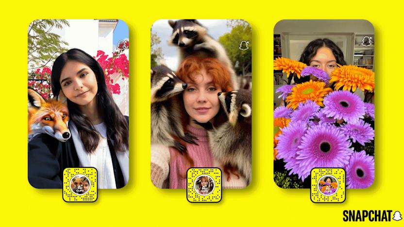 Screenshots showing people posting with artificial intelligence-generated foxes, raccoons and flowers.