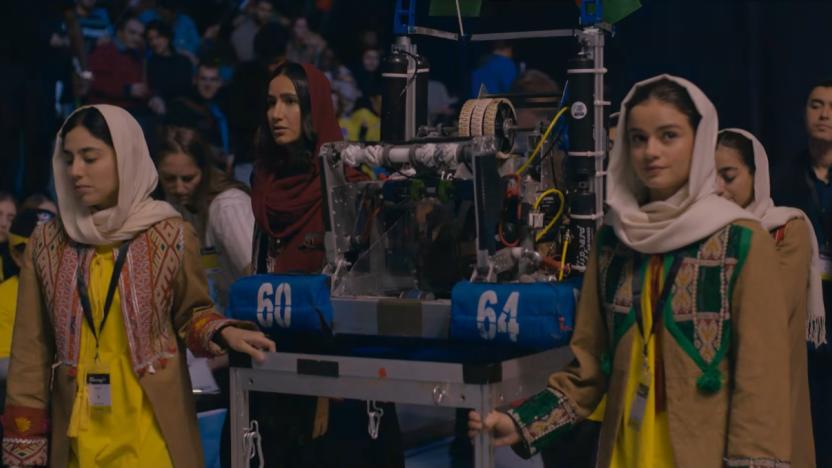 Phoebe Waller-Bridge and Nikohl Boosheri star in the new film Rule Breakers about Afghanistan's first female robotics team. 