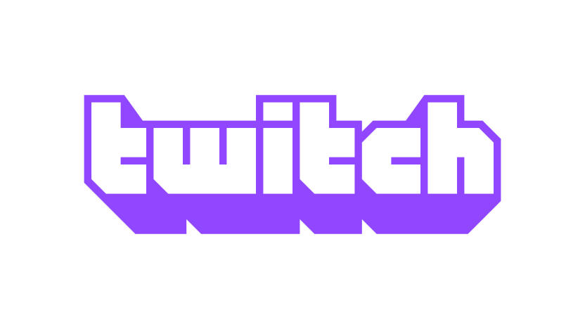 Twitch logo against a white background.