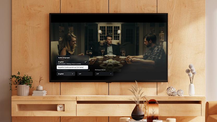The AI dubbing option in Prime Video.