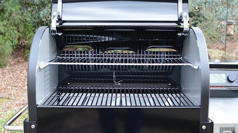 Weber's first pellet grill has potential to be a backyard powerhouse, but the smart features need work.