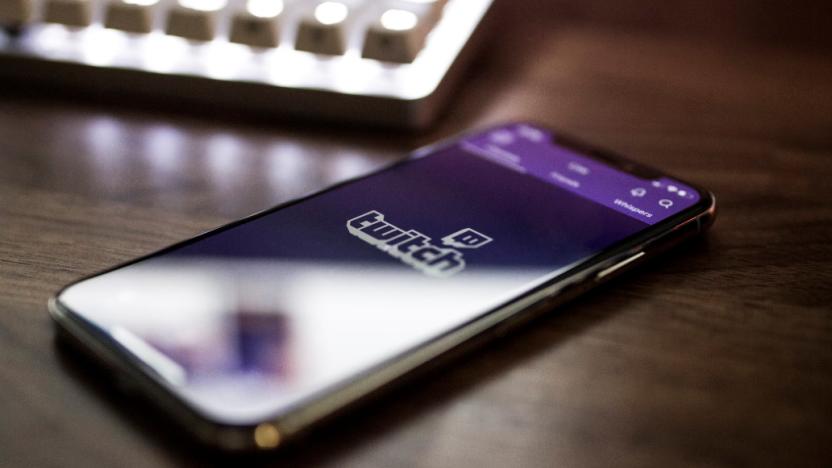 Twitch on a smartphone.